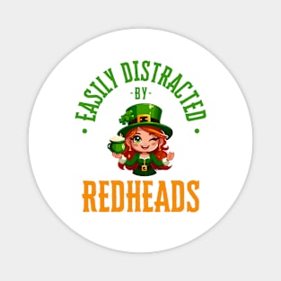 Easily Distracted By Redheads Magnet